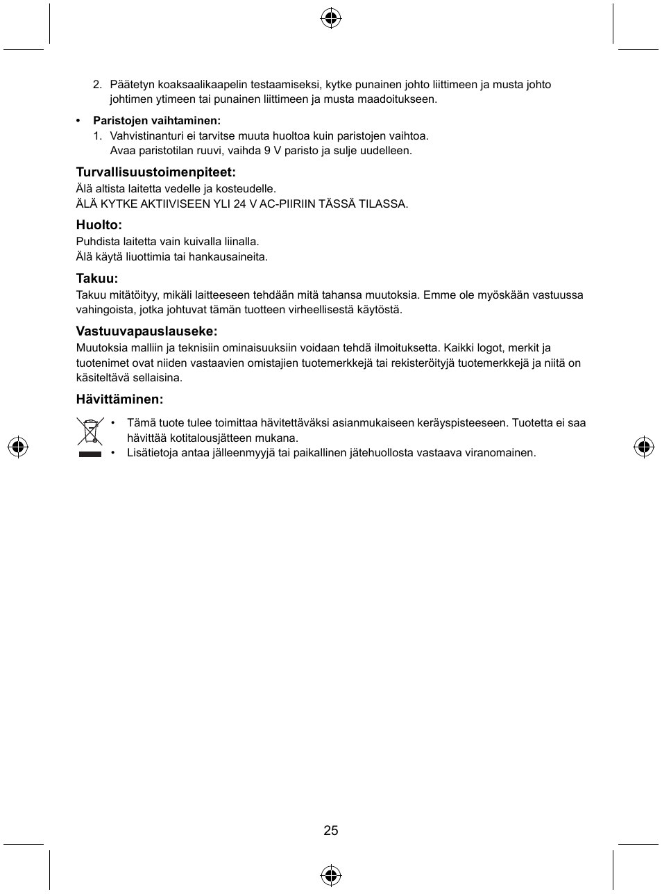 Konig Electronic Tone generator with amplifier probe User Manual | Page 25 / 49