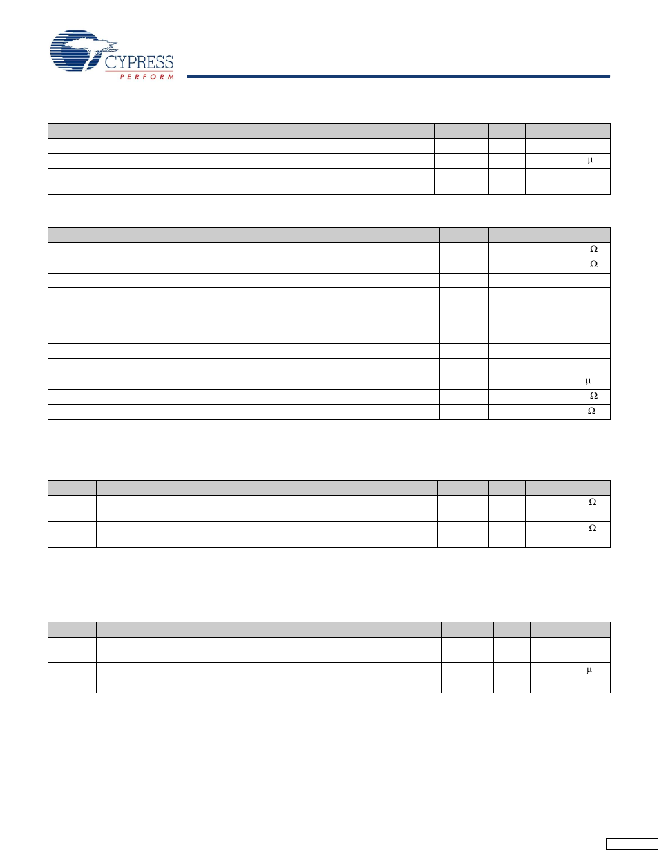 Dc analog mux bus specifications, Dc low power comparator specifications | Cypress CapSense CY8C20396 User Manual | Page 20 / 34