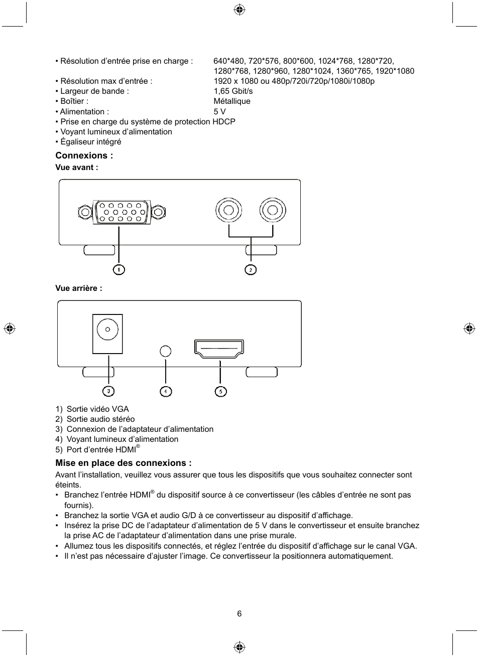 Konig Electronic HDMI - VGA converter User Manual | Page 6 / 30