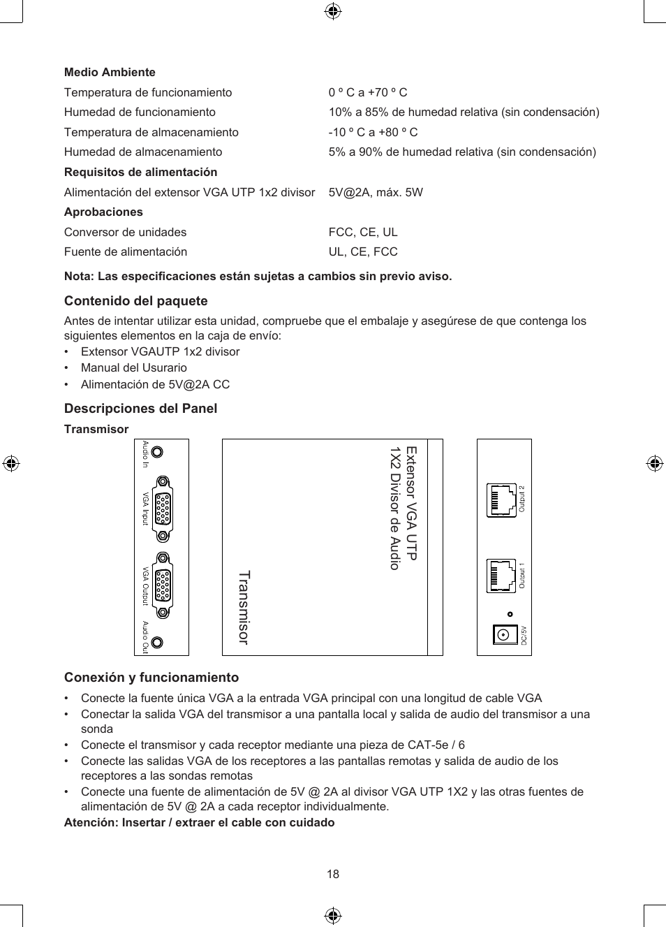Konig Electronic VGA over UTP extender User Manual | Page 18 / 44