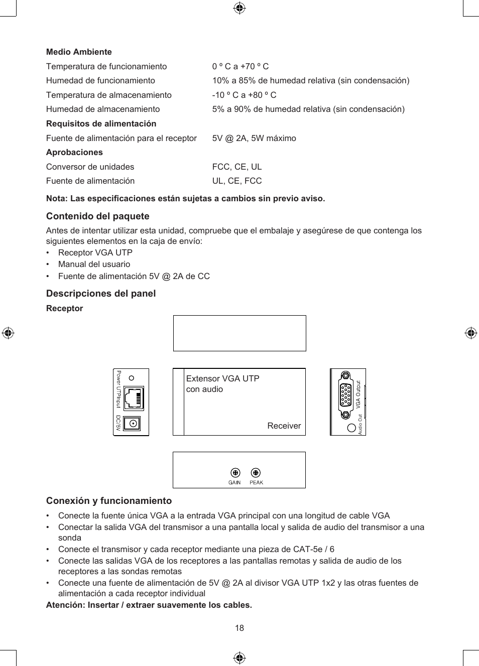 Konig Electronic VGA over UTP receiver User Manual | Page 18 / 44