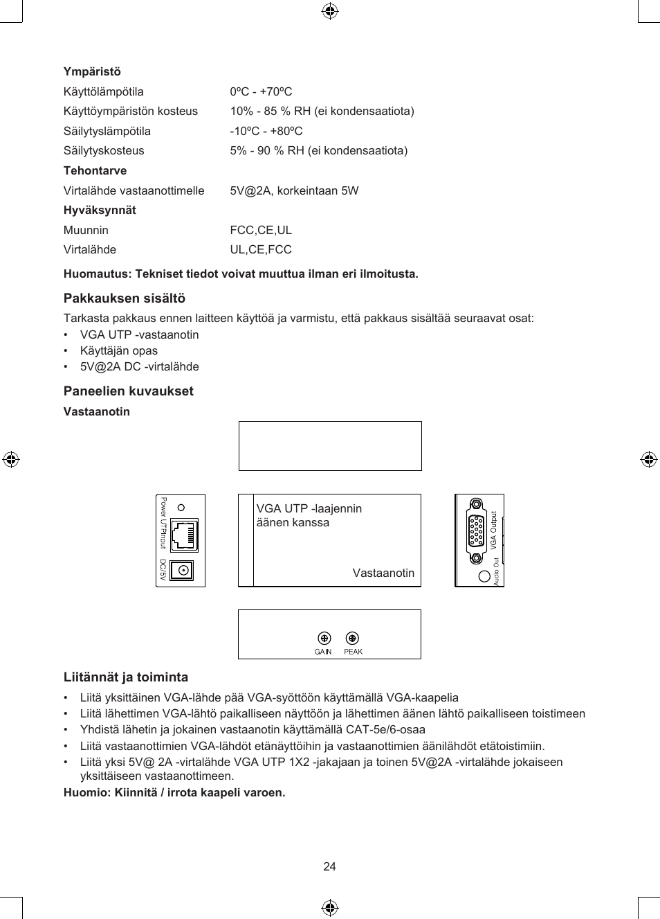 Konig Electronic VGA over UTP receiver User Manual | Page 24 / 44