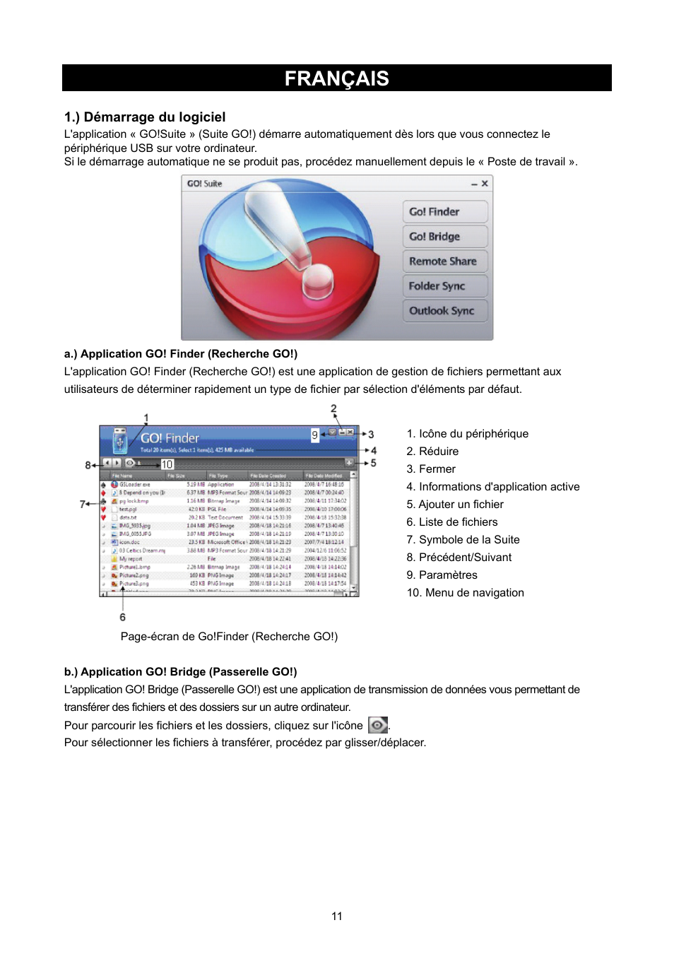 Français, Ploi (p. 11, Câble de transmission de données usb2.0 - usb2.0 | Konig Electronic USB 2.0 to USB 2.0 data cable User Manual | Page 11 / 67