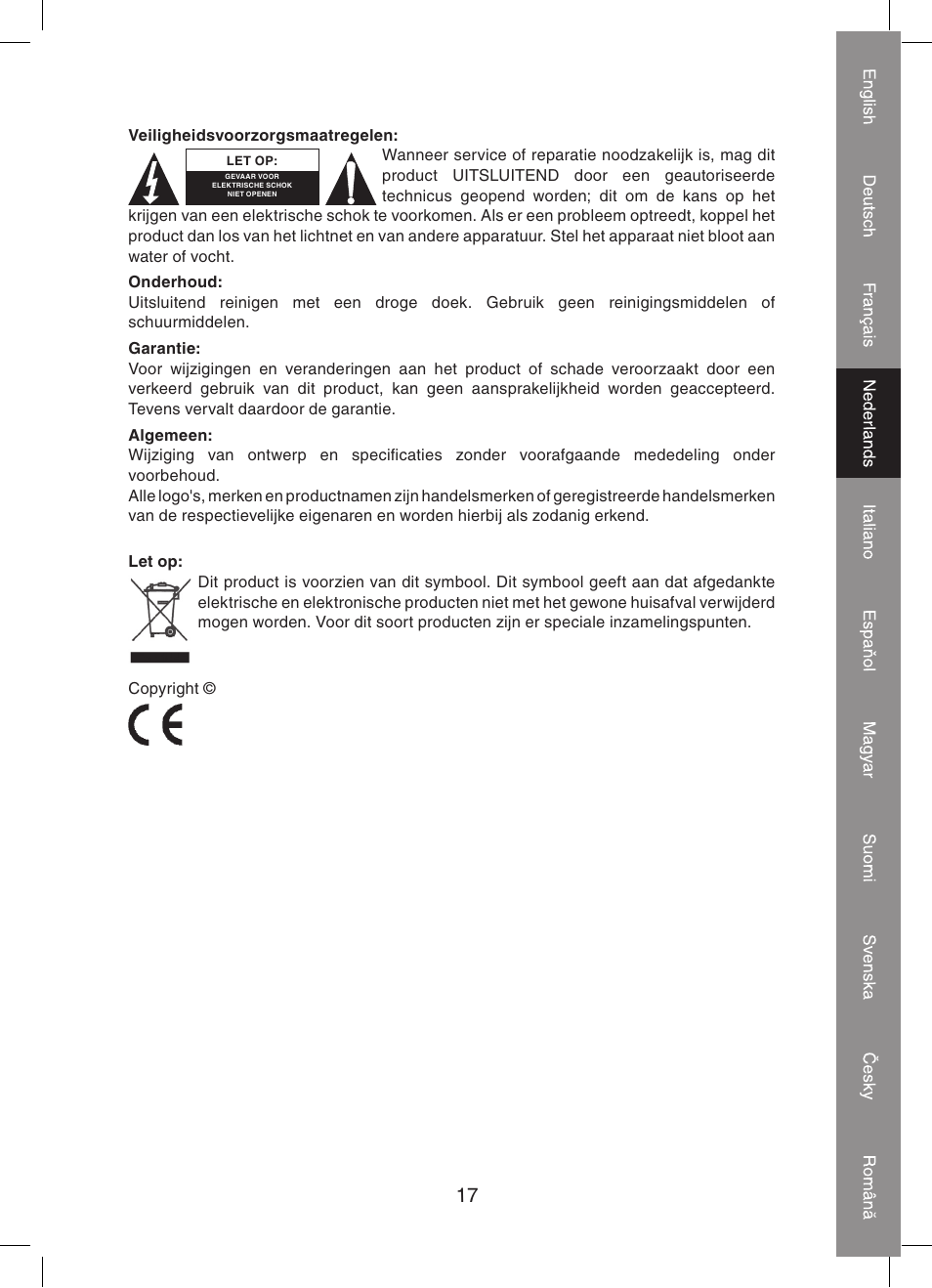 Konig Electronic 2 port dvi splitter User Manual | Page 17 / 48