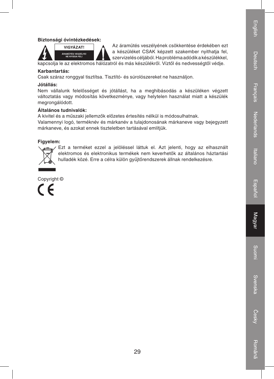 Konig Electronic 2 port dvi splitter User Manual | Page 29 / 48