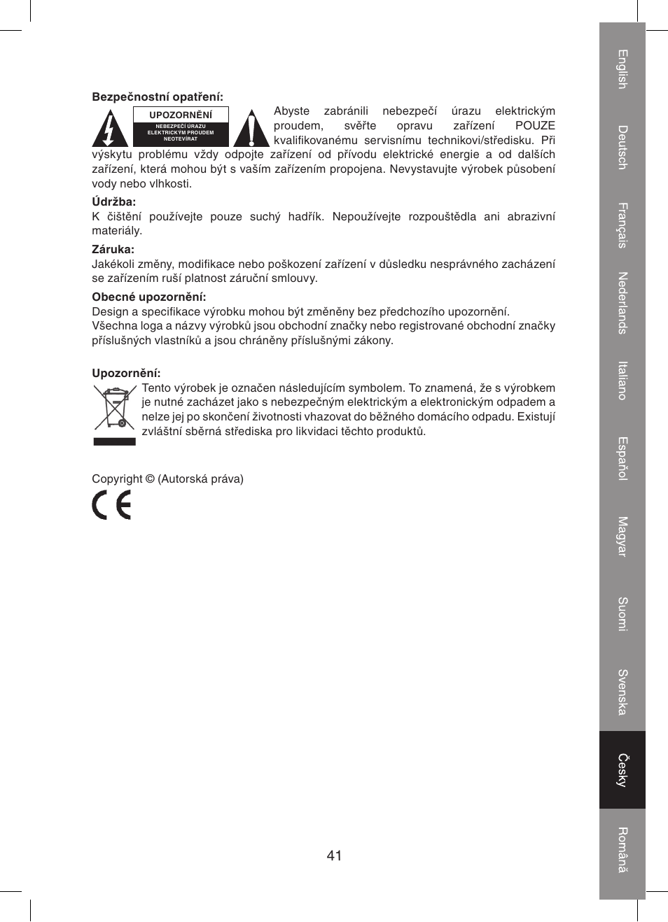 Konig Electronic 2 port dvi splitter User Manual | Page 41 / 48