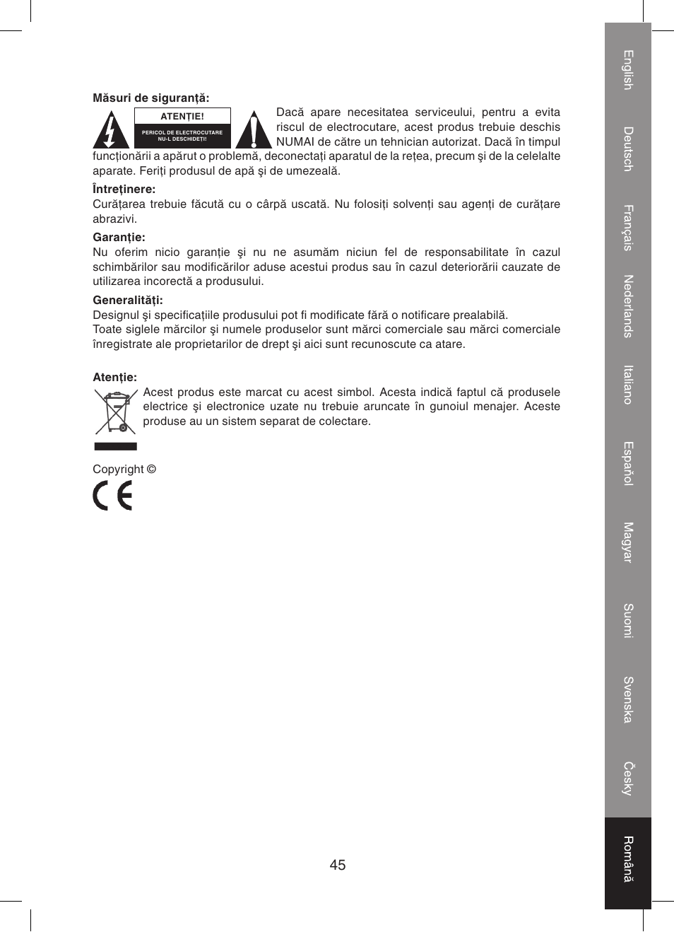 Konig Electronic 2 port dvi splitter User Manual | Page 45 / 48