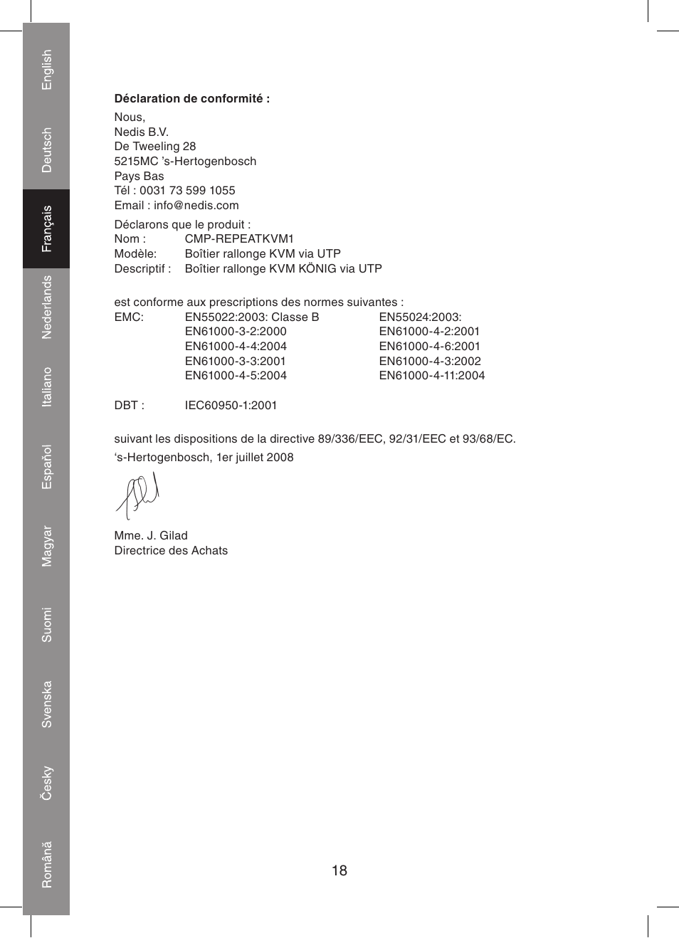Konig Electronic KVM-extender by utp User Manual | Page 18 / 68