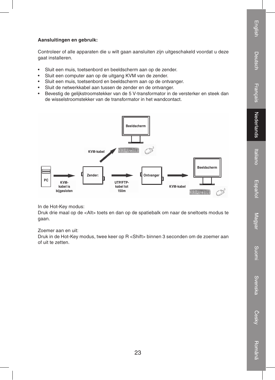 Konig Electronic KVM-extender by utp User Manual | Page 23 / 68