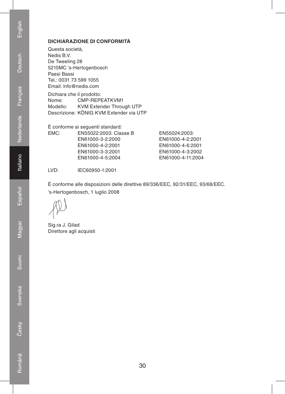 Konig Electronic KVM-extender by utp User Manual | Page 30 / 68