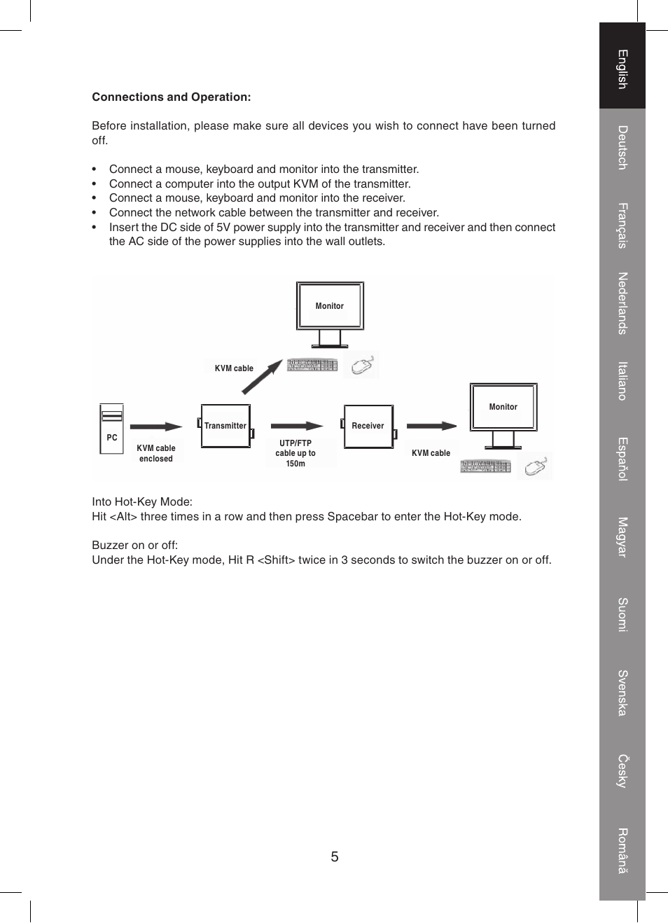 Konig Electronic KVM-extender by utp User Manual | Page 5 / 68