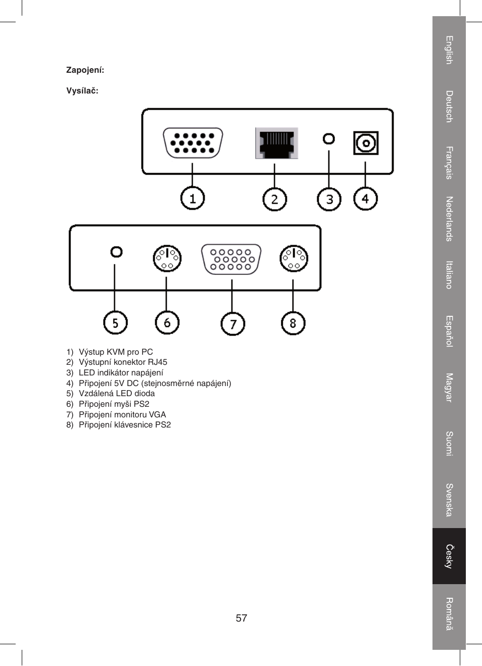 Konig Electronic KVM-extender by utp User Manual | Page 57 / 68