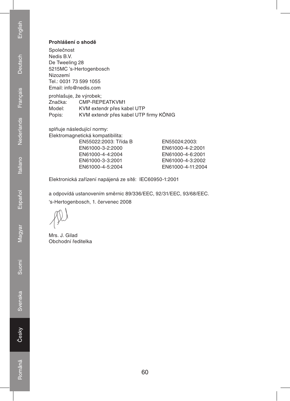 Konig Electronic KVM-extender by utp User Manual | Page 60 / 68