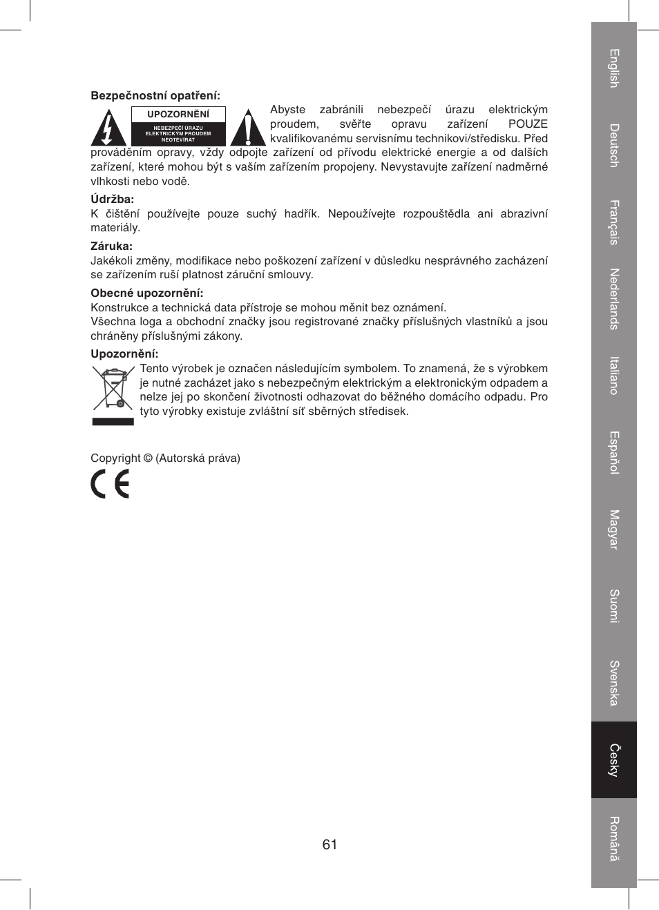 Konig Electronic KVM-extender by utp User Manual | Page 61 / 68