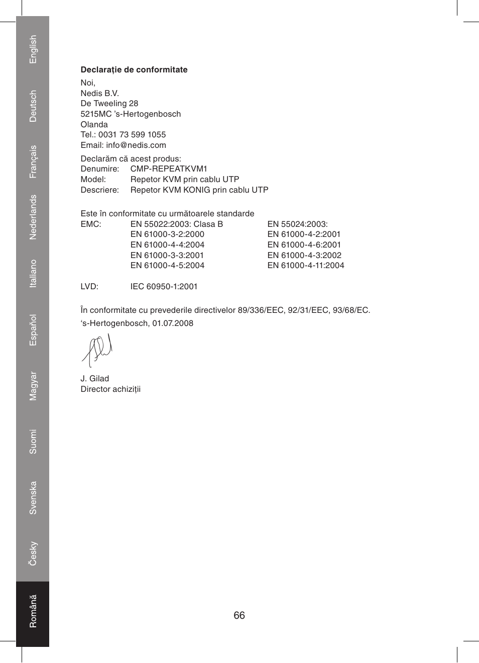 Konig Electronic KVM-extender by utp User Manual | Page 66 / 68