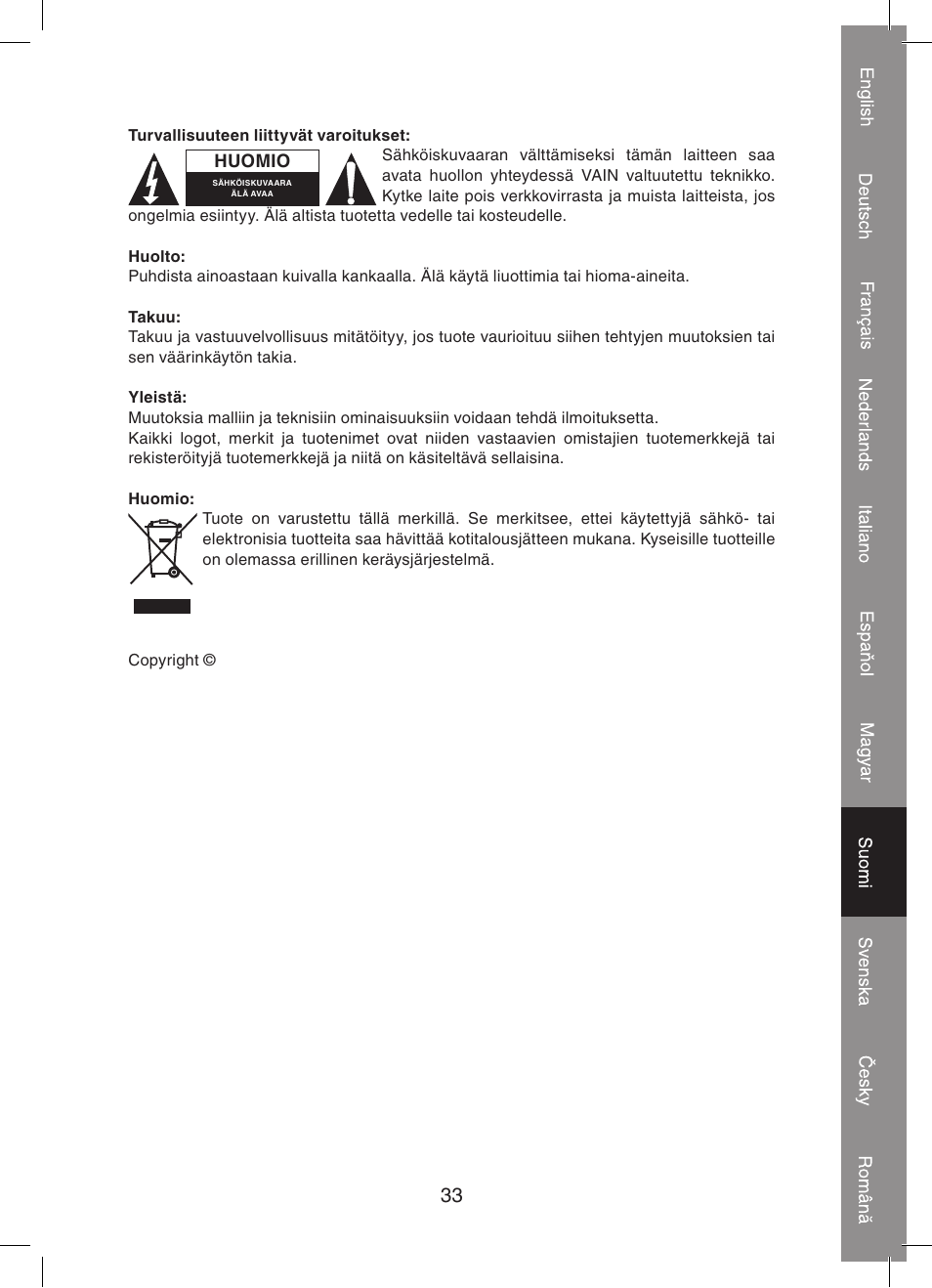 Konig Electronic 2 port professional VGA splitter User Manual | Page 33 / 48