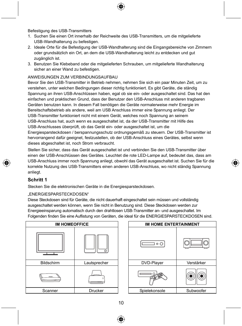 Konig Electronic Distribution board with USB remote control User Manual | Page 10 / 102