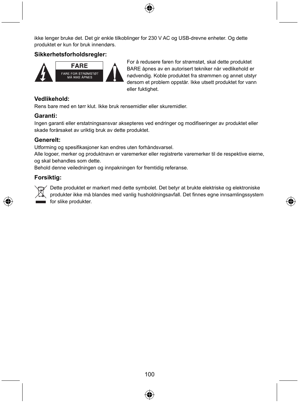 Konig Electronic Distribution board with USB remote control User Manual | Page 100 / 102