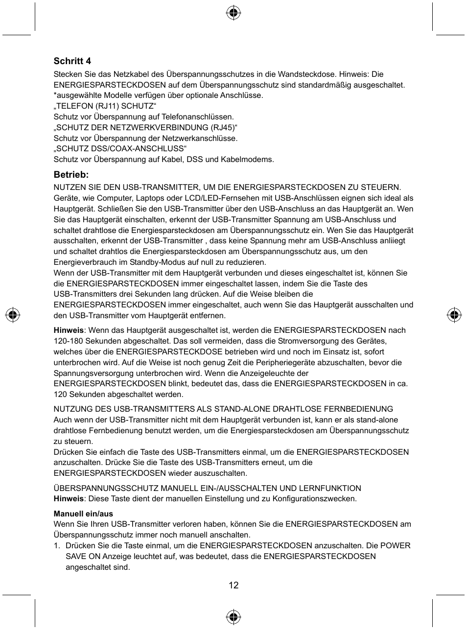 Konig Electronic Distribution board with USB remote control User Manual | Page 12 / 102