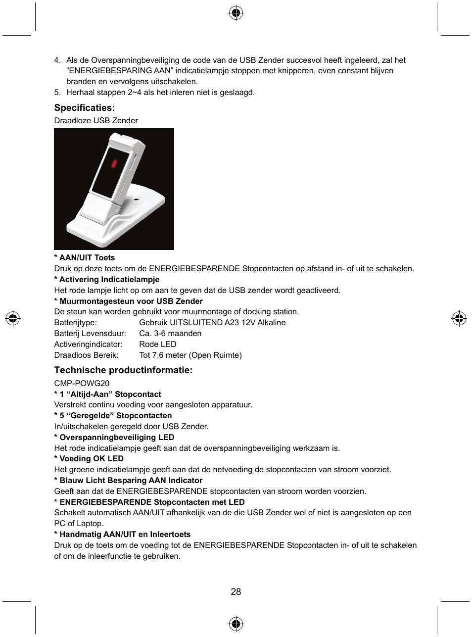 Konig Electronic Distribution board with USB remote control User Manual | Page 28 / 102