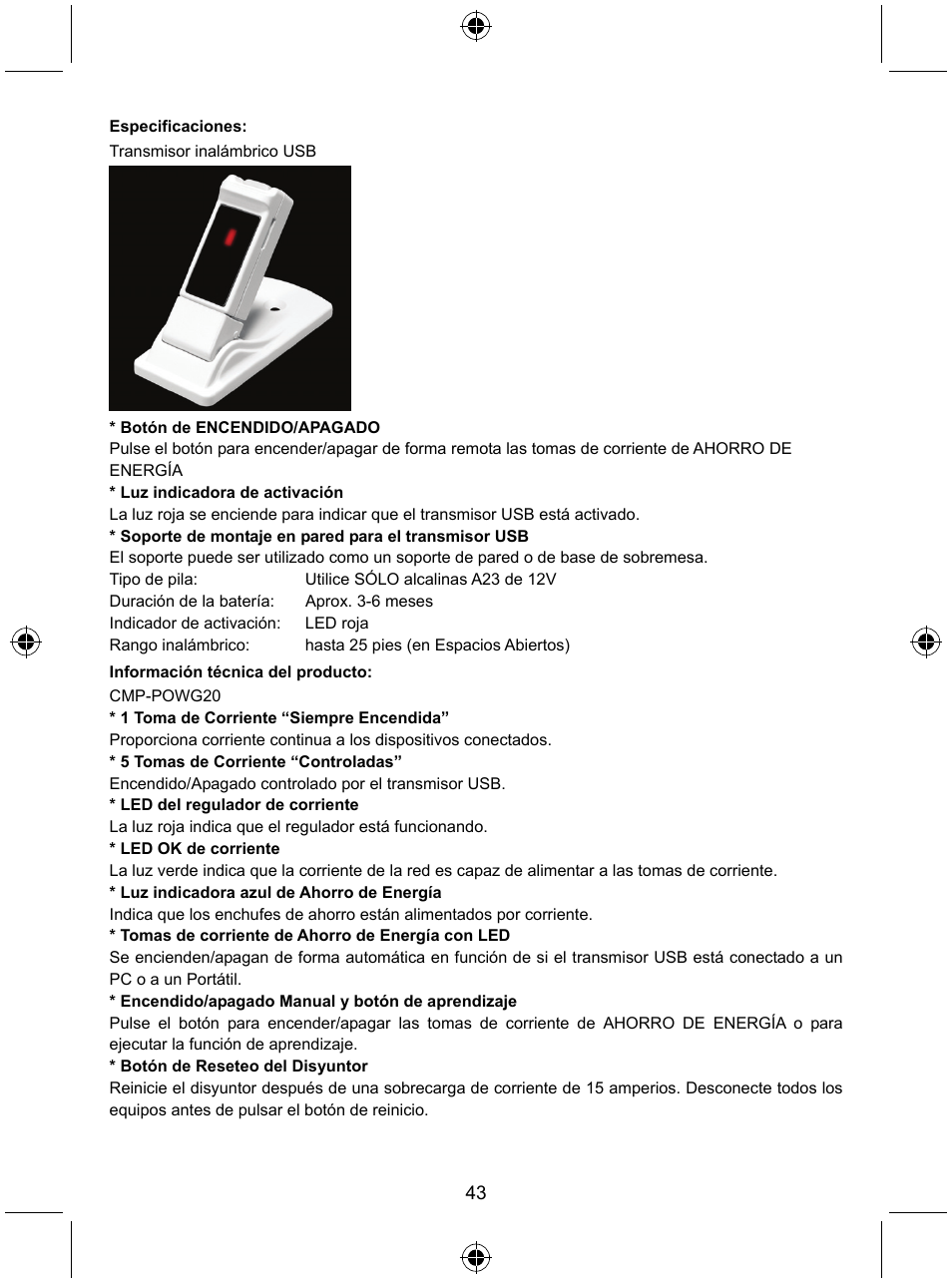 Konig Electronic Distribution board with USB remote control User Manual | Page 43 / 102