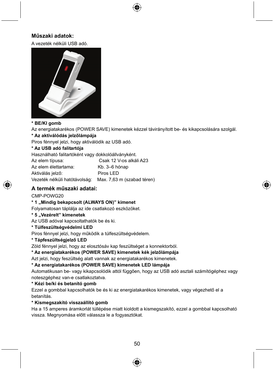 Konig Electronic Distribution board with USB remote control User Manual | Page 50 / 102