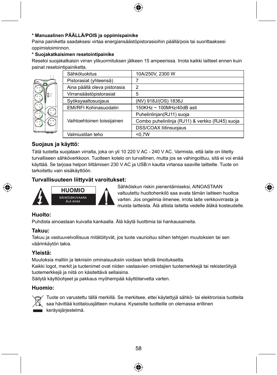 Konig Electronic Distribution board with USB remote control User Manual | Page 58 / 102