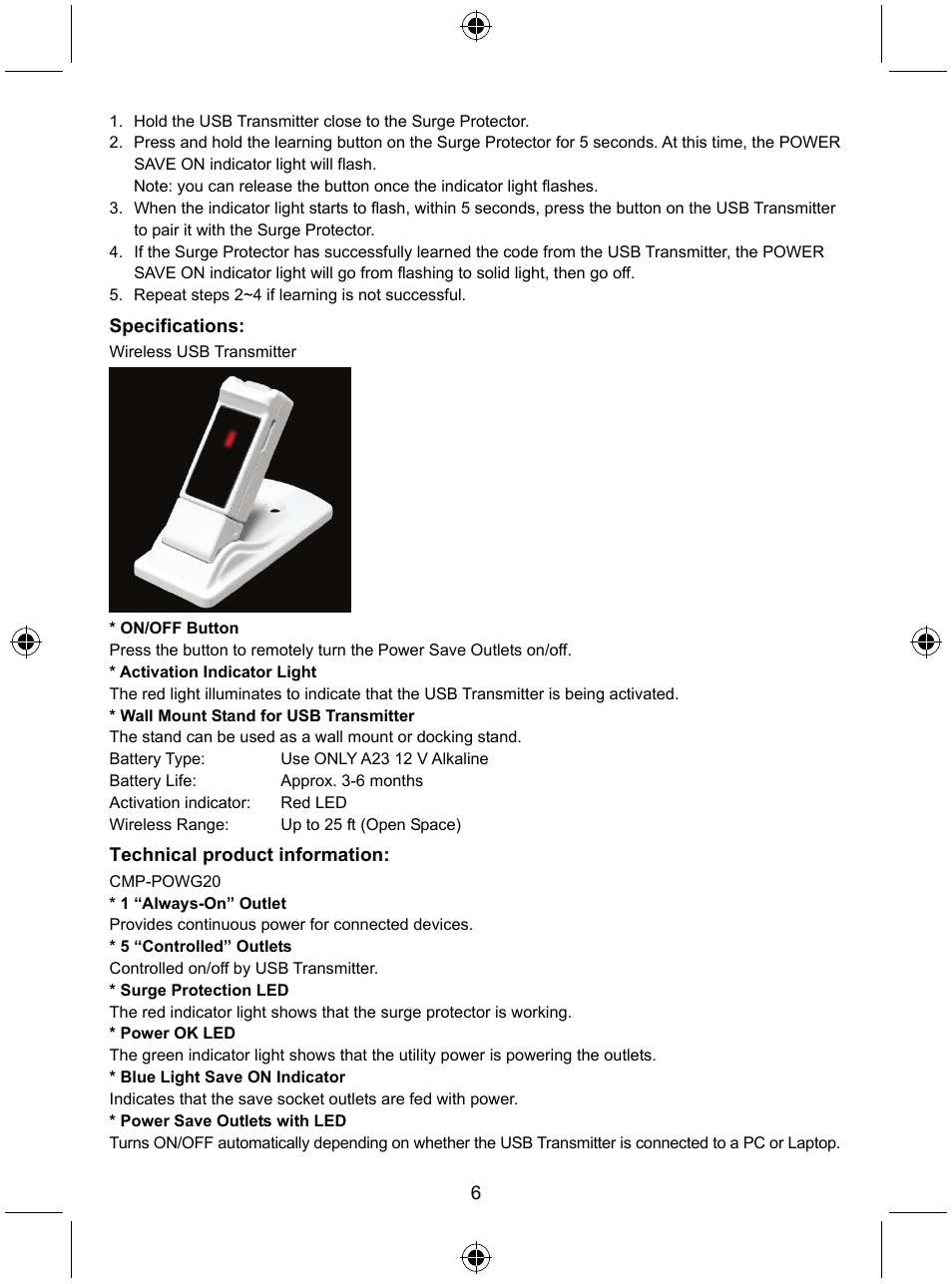 Konig Electronic Distribution board with USB remote control User Manual | Page 6 / 102