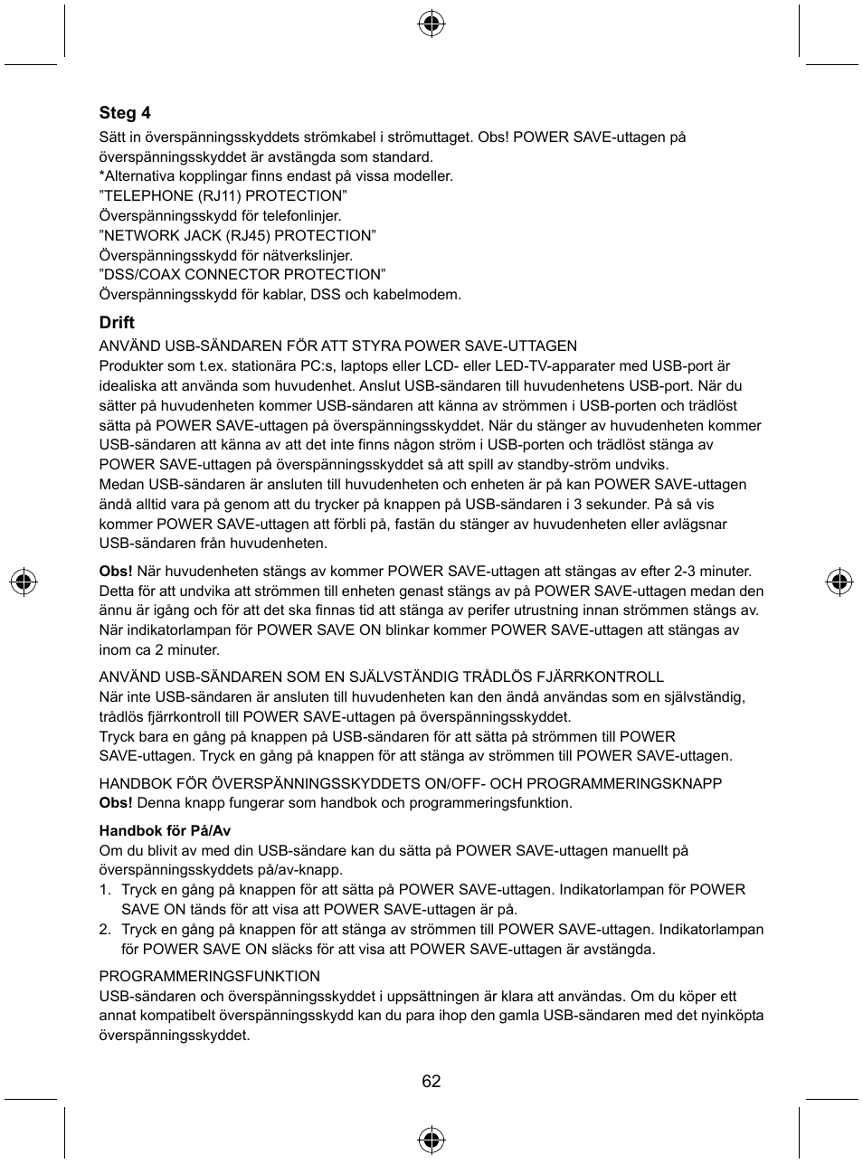 Konig Electronic Distribution board with USB remote control User Manual | Page 62 / 102