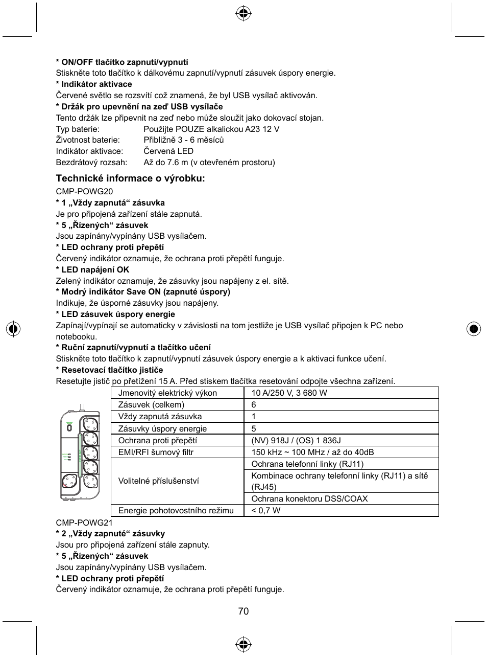 Konig Electronic Distribution board with USB remote control User Manual | Page 70 / 102