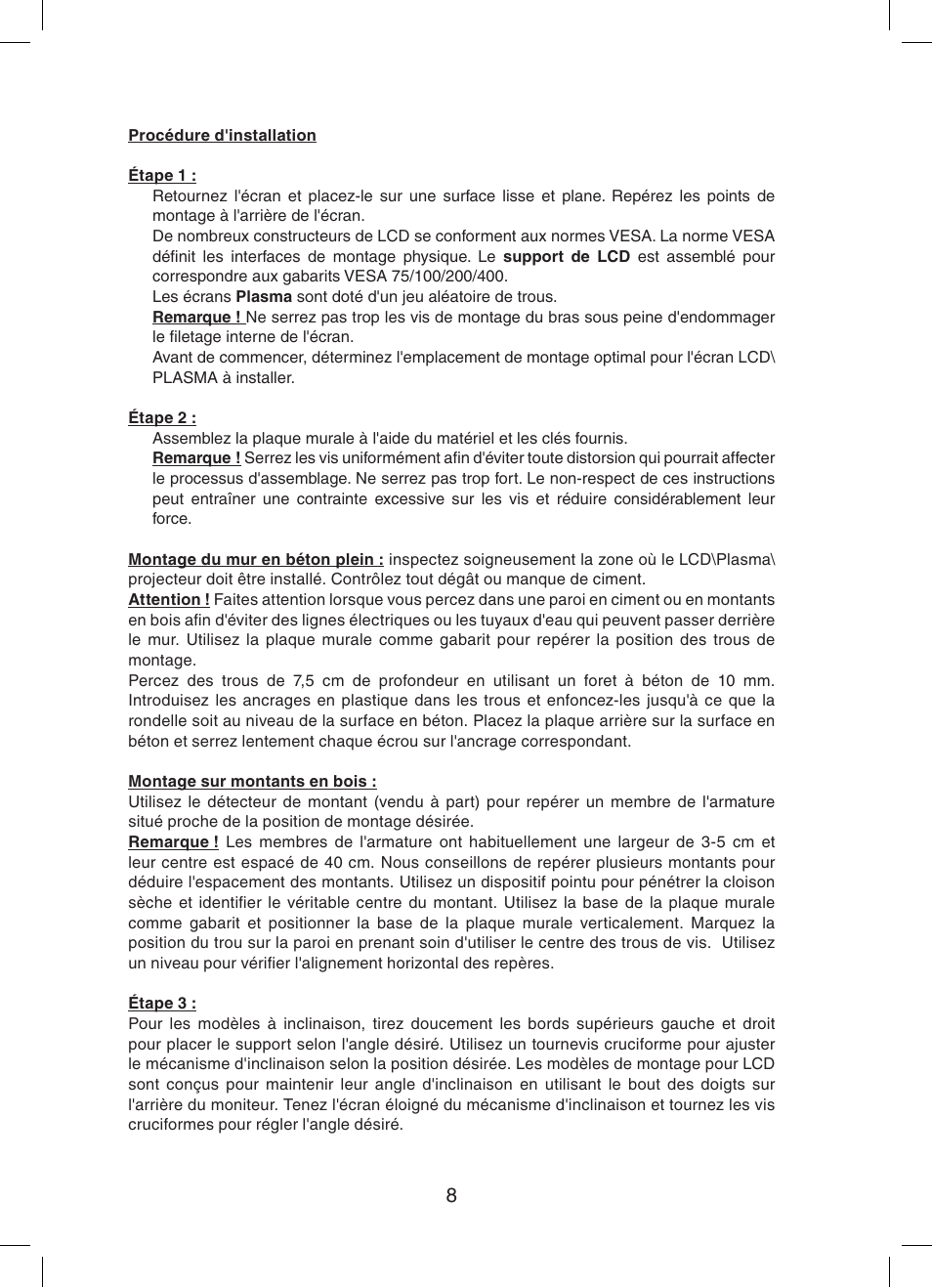 Konig Electronic Audio / DVD support truss (max. 15 kg) User Manual | Page 8 / 36