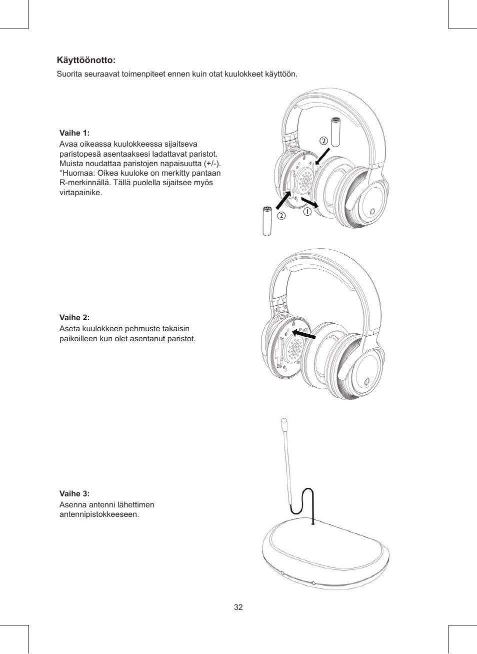 Konig Electronic Wireless headphones 863 Mhz User Manual | Page 32 / 60