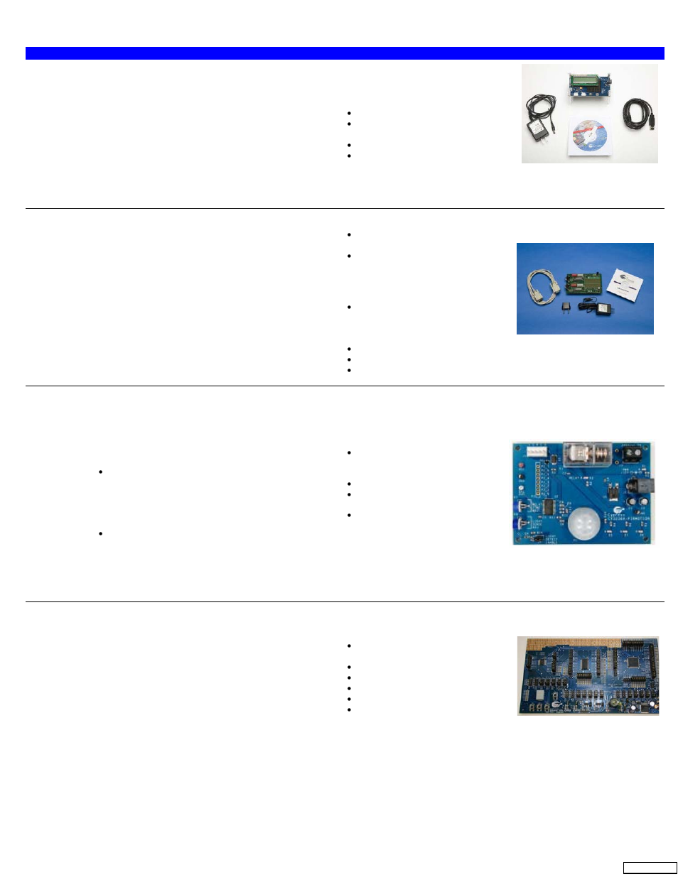 P/n description kit contents photo | Cypress CY8C24x23A User Manual | Page 15 / 28