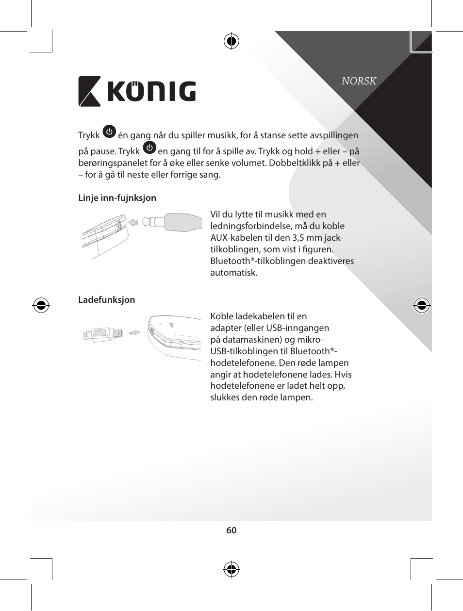 Konig Electronic Bluetooth headset User Manual | Page 60 / 93