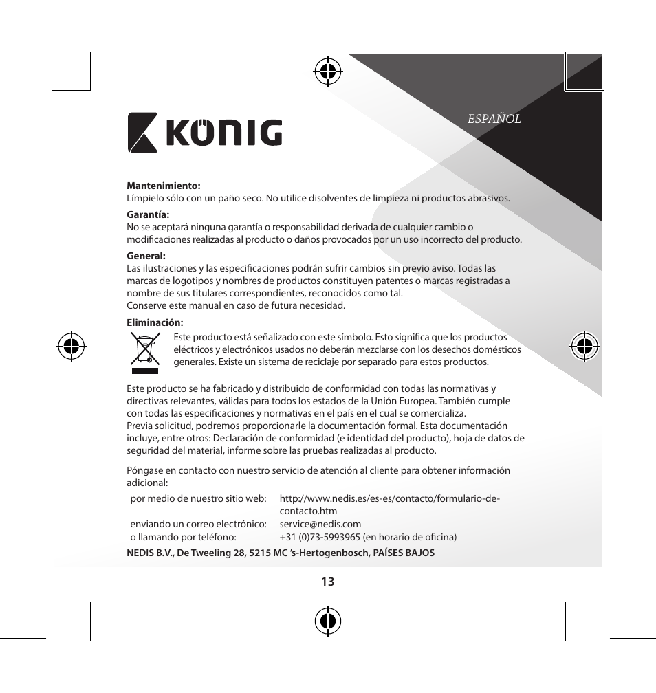 Konig Electronic Portable speaker MP3 User Manual | Page 13 / 29
