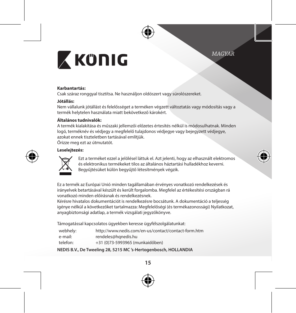 Konig Electronic Portable speaker MP3 User Manual | Page 15 / 29