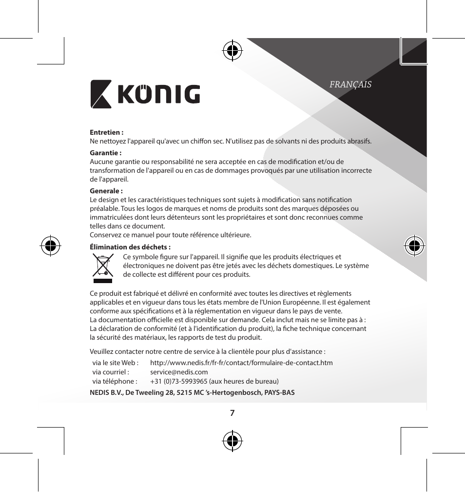 Konig Electronic Portable speaker MP3 User Manual | Page 7 / 29