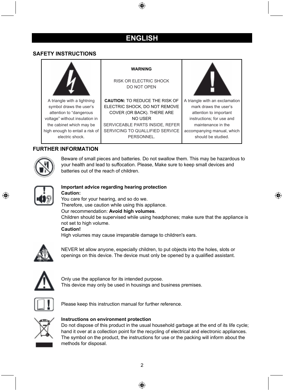 English | Konig Electronic Retro radio with Bluetooth wireless technology User Manual | Page 2 / 94