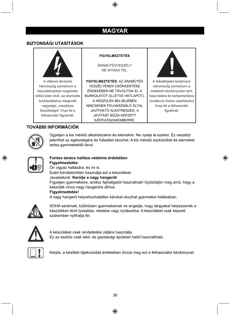 Magyar | Konig Electronic Retro radio with Bluetooth wireless technology User Manual | Page 38 / 94