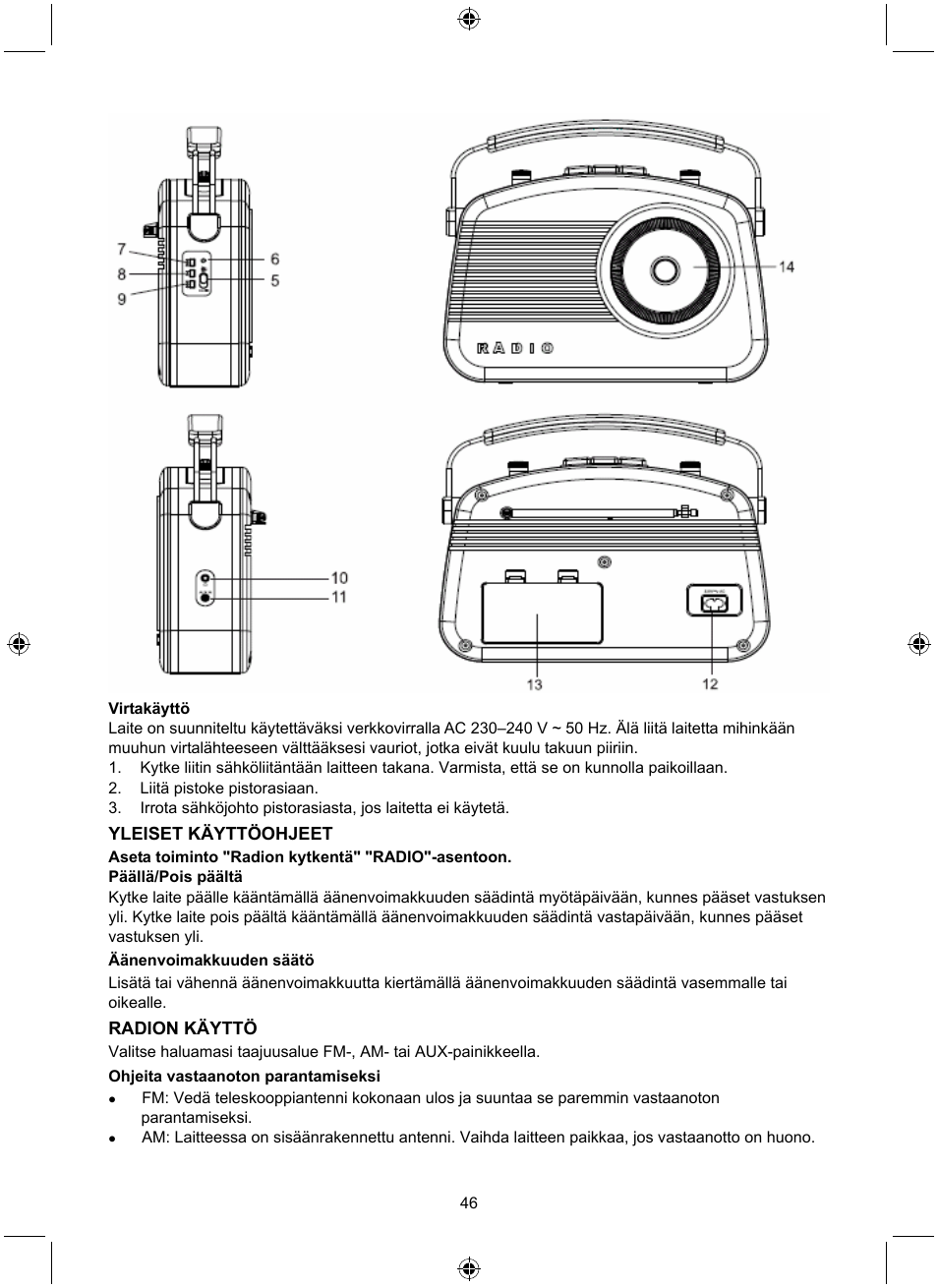 Konig Electronic Retro radio with Bluetooth wireless technology User Manual | Page 46 / 94