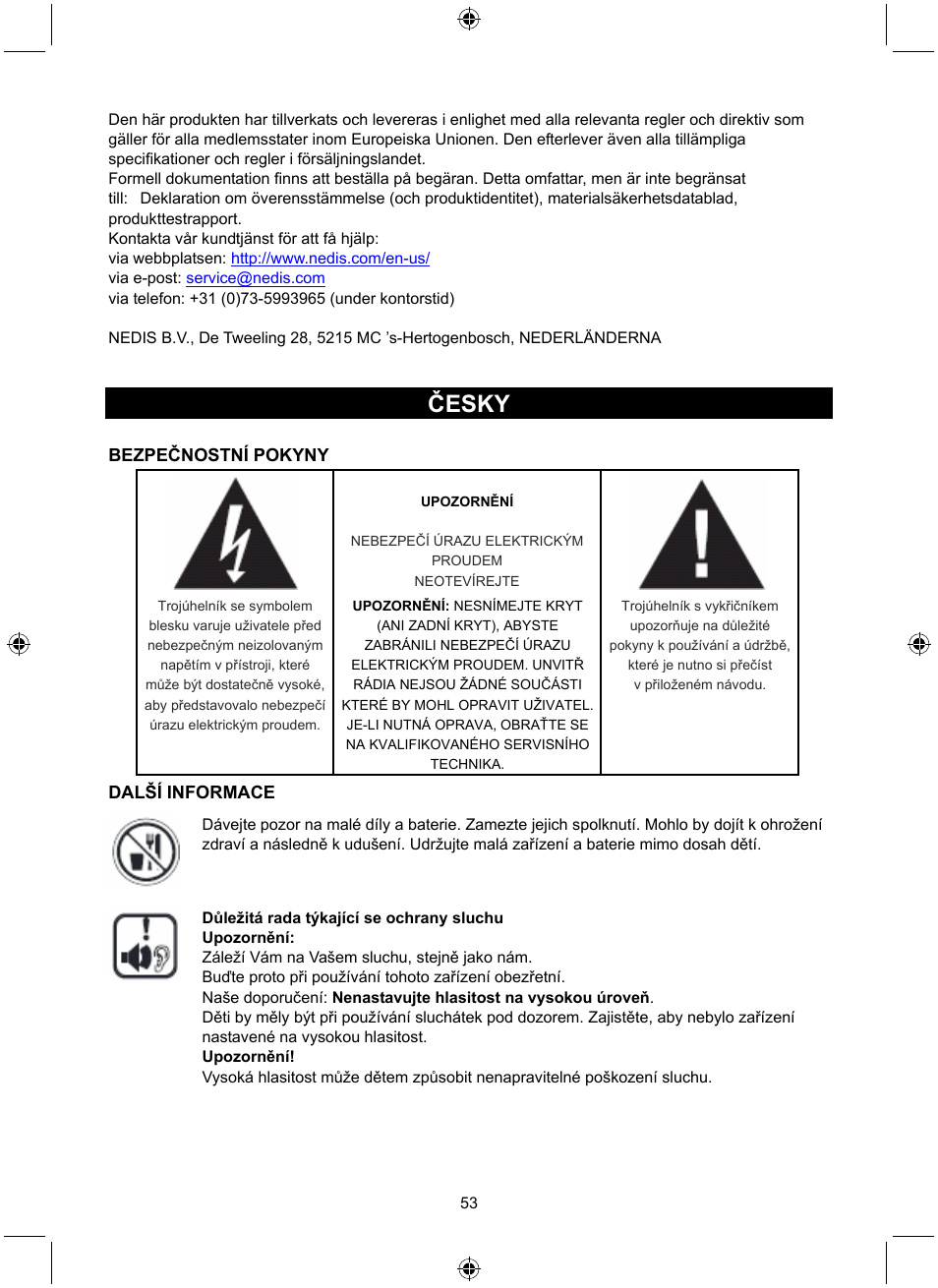 Česky | Konig Electronic Retro radio with Bluetooth wireless technology User Manual | Page 53 / 94