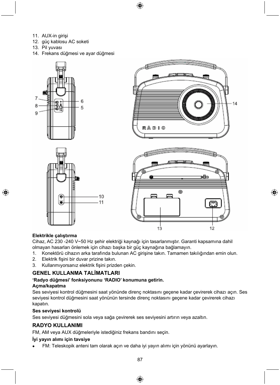 Konig Electronic Retro radio with Bluetooth wireless technology User Manual | Page 87 / 94