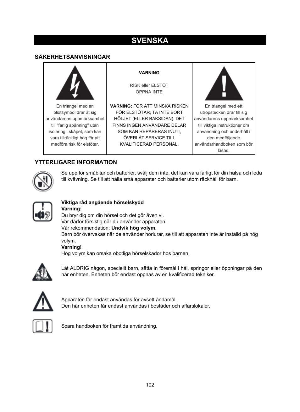 Svenska | Konig Electronic DAB+ retro radio User Manual | Page 102 / 201