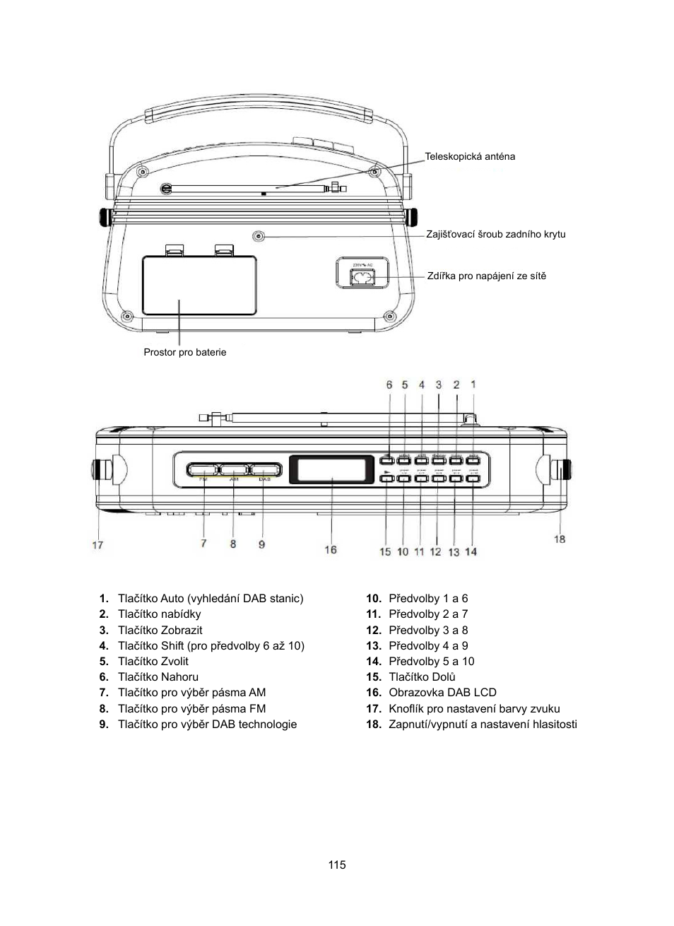 Konig Electronic DAB+ retro radio User Manual | Page 115 / 201