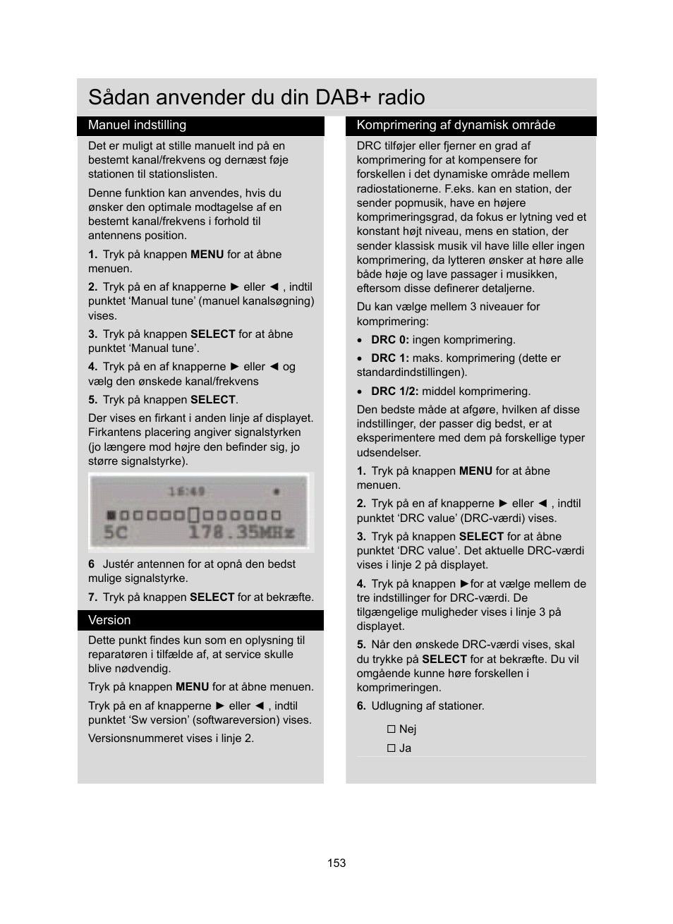 Sådan anvender du din dab+ radio | Konig Electronic DAB+ retro radio User Manual | Page 153 / 201