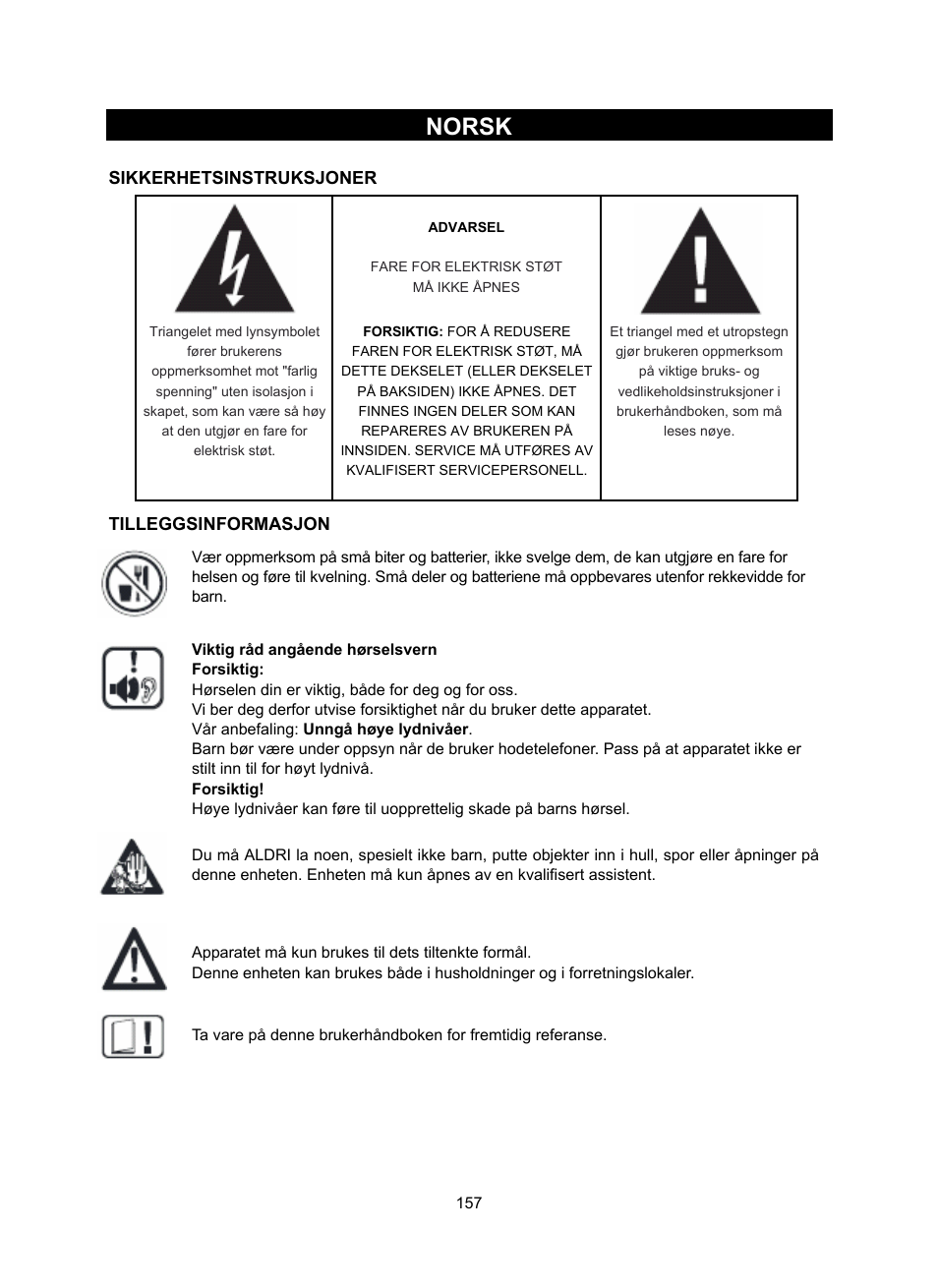 Norsk | Konig Electronic DAB+ retro radio User Manual | Page 157 / 201