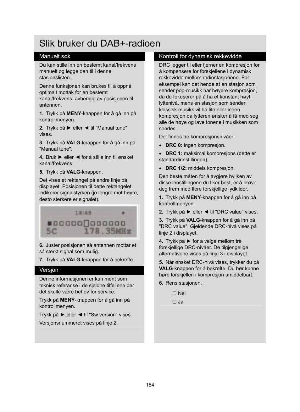 Slik bruker du dab+-radioen | Konig Electronic DAB+ retro radio User Manual | Page 164 / 201