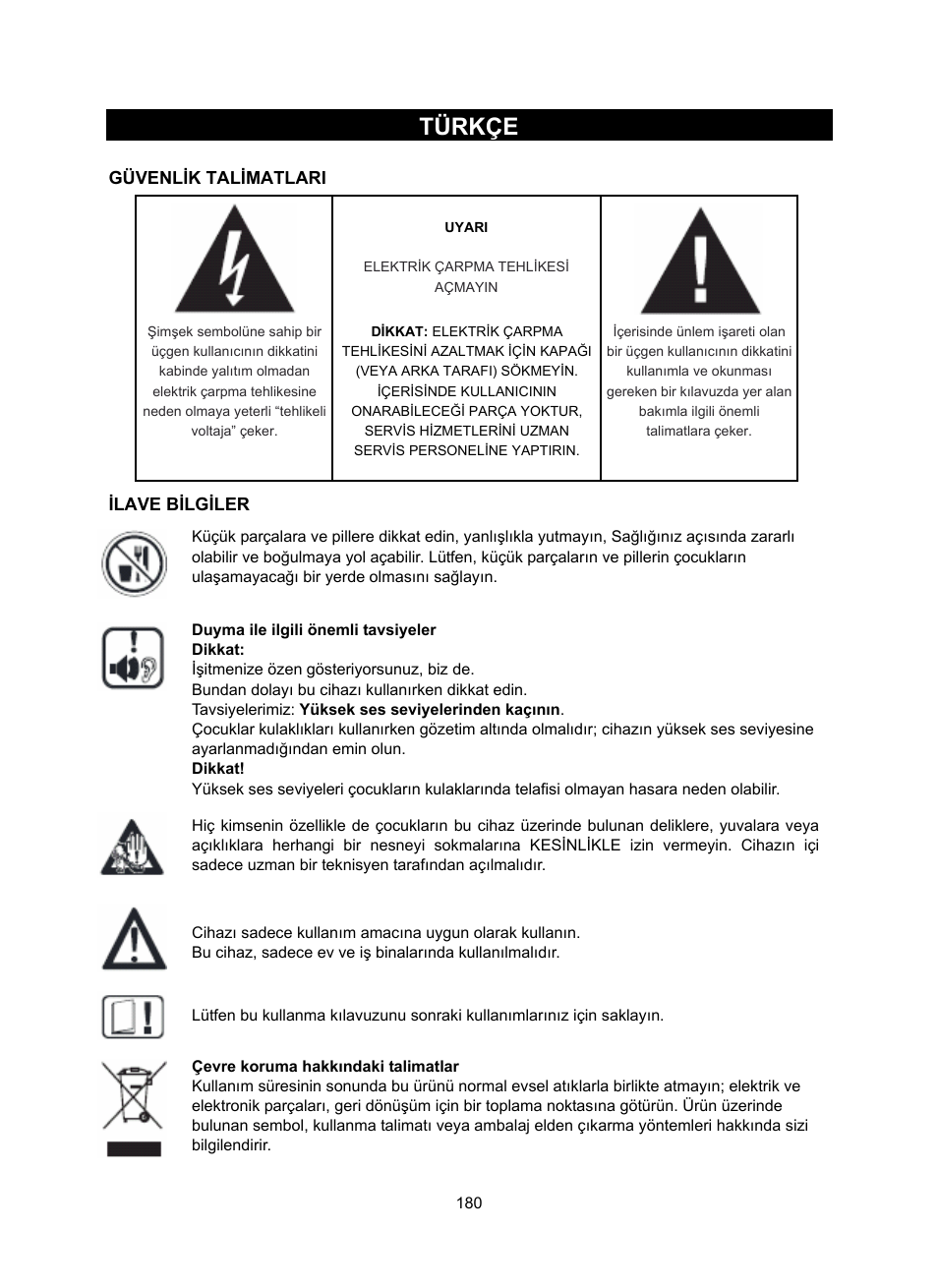 Türkçe | Konig Electronic DAB+ retro radio User Manual | Page 180 / 201