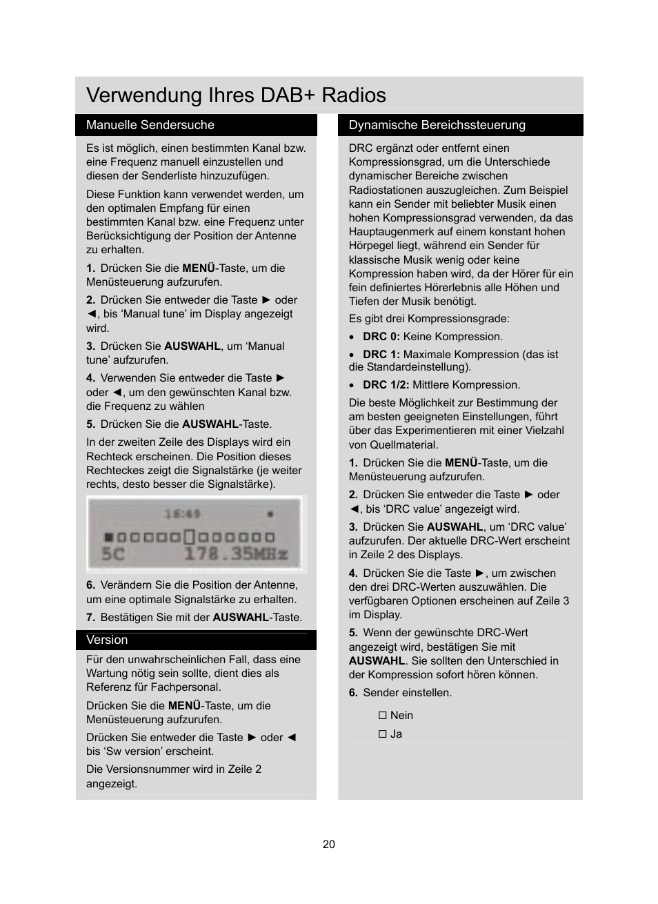 Verwendung ihres dab+ radios | Konig Electronic DAB+ retro radio User Manual | Page 20 / 201