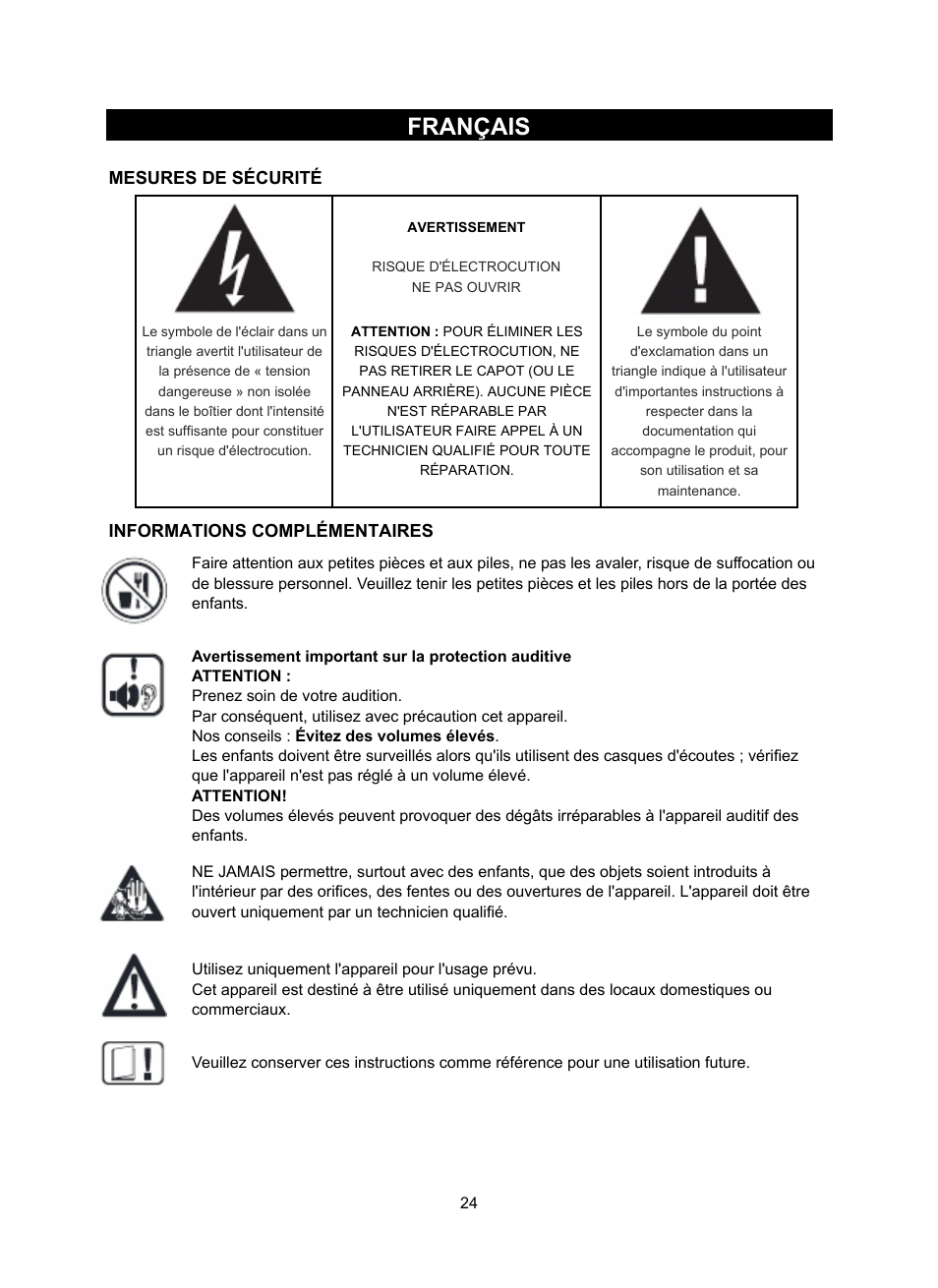 Français | Konig Electronic DAB+ retro radio User Manual | Page 24 / 201